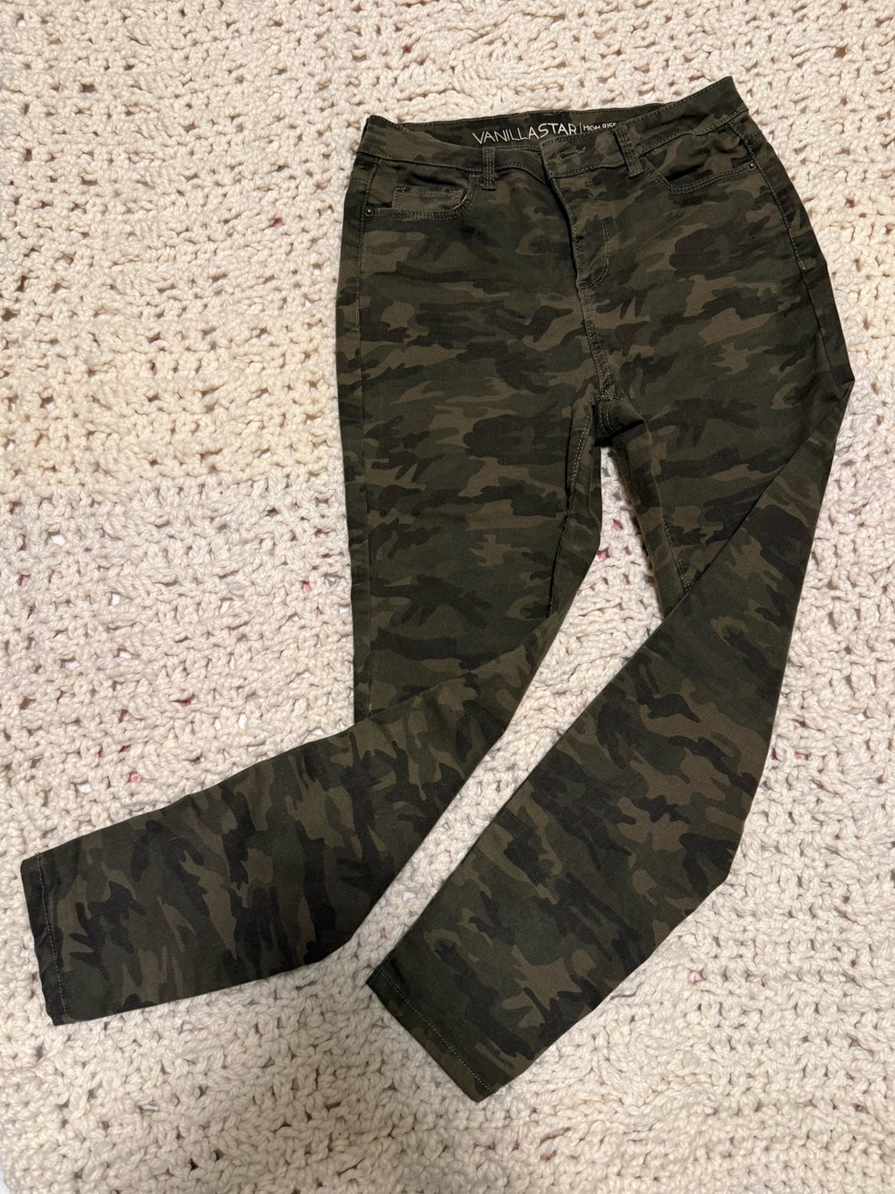 Vanilla Star Camo Skinny Jeans - Olive & Dark Green